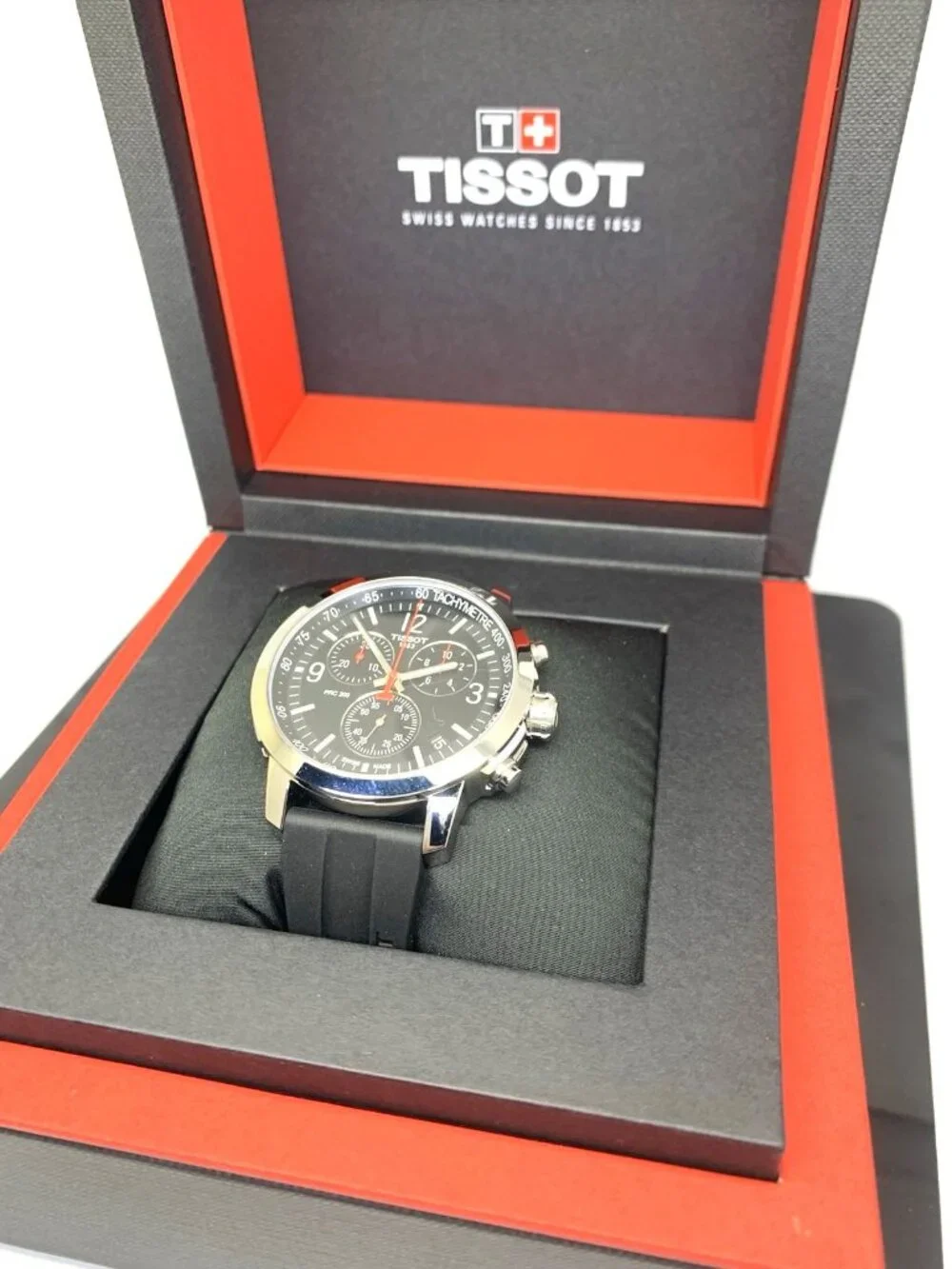 Tissot PRC 200 Men's Watch Chronograph Swiss Quartz Black Rubber T1144171705700